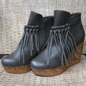 East of Eden Wedge Booties- Size 7